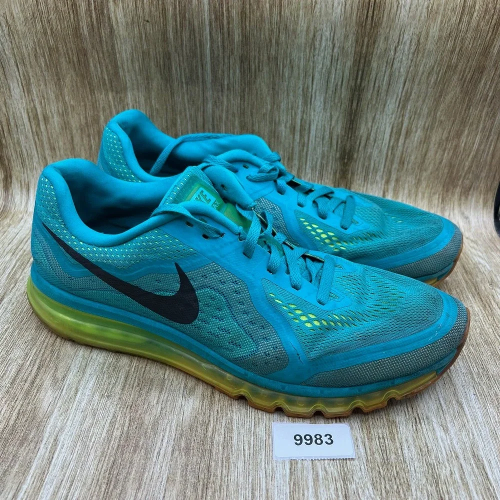 Nike Air Max 2014 Men's Size 15 Turbo Green Volt Running Shoes 621077-301